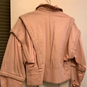 Ladies Pink Leather Jacket